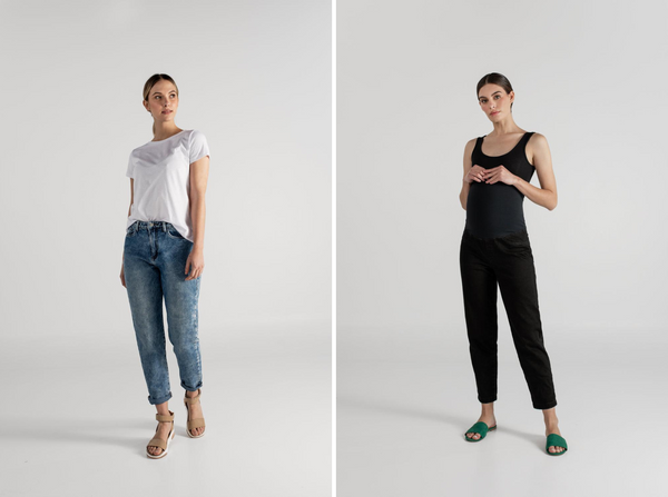 JEAN BOYFRIEND NEGRO + SARA T-SHIRT BLANCA