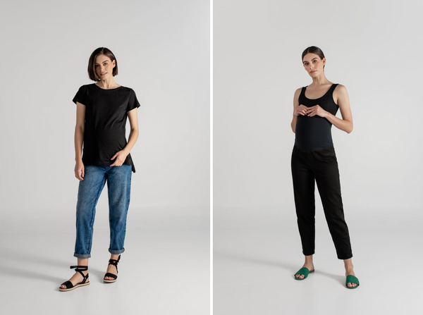 JEAN BOYFRIEND NEGRO + SARA T-SHIRT NEGRO