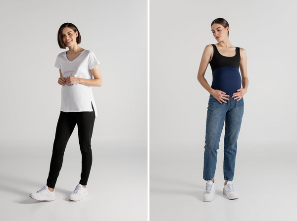 JEAN MOM AZUL + JULIA T-SHIRT BLANCO