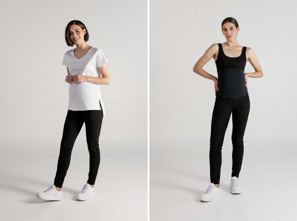 LEGGING GAMUZA NEGRO + JULIA T-SHIRT BLANCO