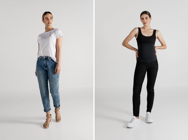 LEGGING GAMUZA NEGRO + SARA T-SHIRT BLANCO