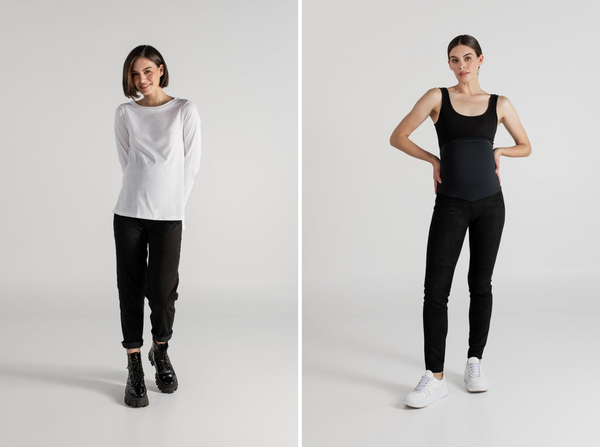 LEGGING GAMUZA NEGRO + TINA T-SHIRT BLANCO