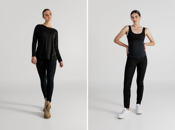 LEGGING GAMUZA NEGRO + TINA T-SHIRT NEGRO