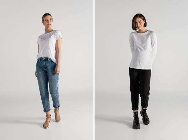 SARA T-SHIRT BLANCO + TINA T-SHIRT BLANCO