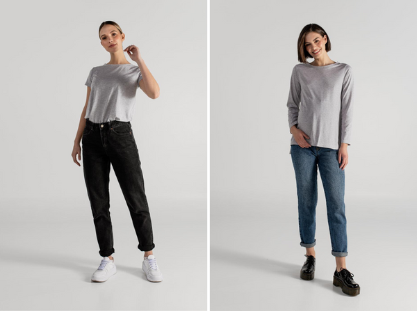 SARA T-SHIRT GRIS + TINA T-SHIRT GRIS