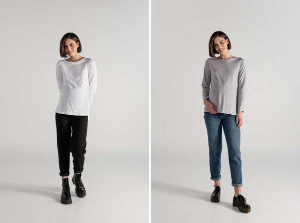 TINA T-SHIRT BLANCO + TINA T-SHIRT GRIS