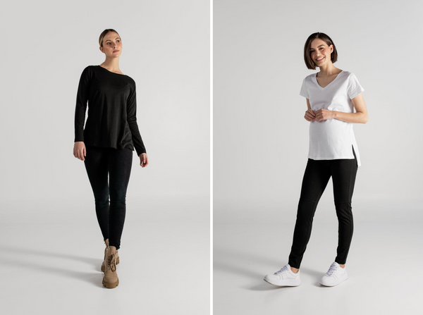 TINA T-SHIRT NEGRO + JULIA T-SHIRT BLANCO