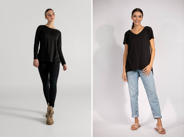 TINA T-SHIRT NEGRO + JULIA T-SHIRT NEGRO